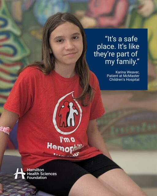 Diagnosed just days after birth, twelve-year-old Karina has spent her life navigating a rare and severe bleeding disorder that turns even small scrapes into medical emergencies.
Today, Karina has grown into a strong, resilient, confident kid. Each week, she walks into @mcmasterchildrens for plasma infusions with a smile on her face.
“Donations are the reason why kids like Karina can get the support that they need,” says Karina’s mom, Loretta. “The more money you have to give the hospital, the more they can give back to their patients.”
Click the link in our bio to learn more about Karina’s journey.
#McMasterChildrensHospital #KidsHealth #HealthcareHeroes #PatientStory