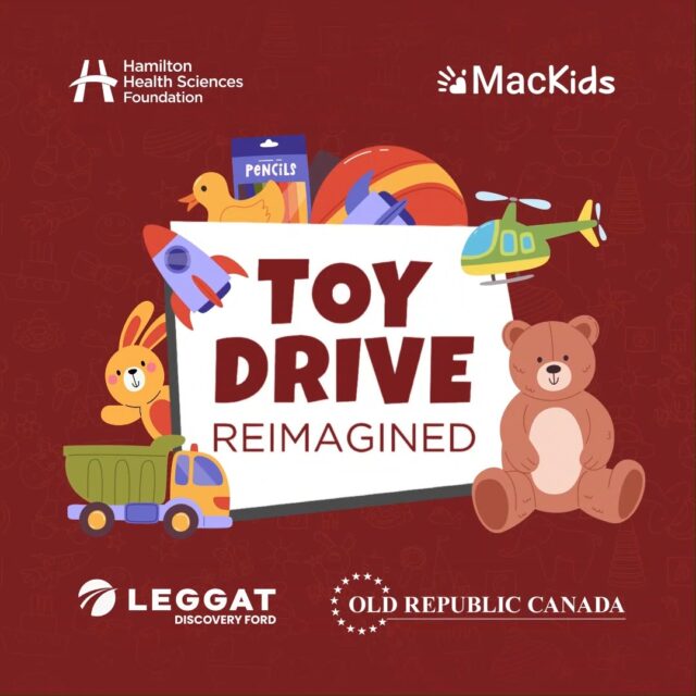 Being a kid in the hospital is tough, especially during the holidays. Toy Drive Reimagined raises funds for the Child Life team at McMaster Children's Hospital to purchase toys and activities used to help young patients and their families cope with the challenges of hospitalization. Your donation will create much needed moments of joy for children receiving care. 🎁🎁 

This year, every donation will be matched by our generous sponsors, so you can bring even more joy and laughter to children in hospital. 

Donate now at the link in bio. 

#ToyDrive #KidsHealth #McMasterChildrensHospital