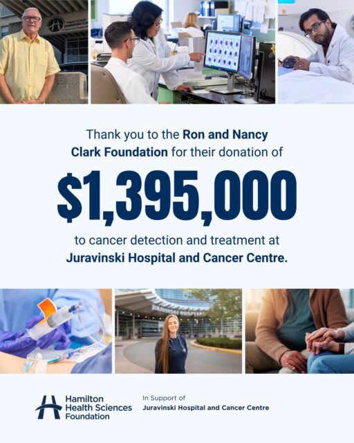 We’re thrilled to announce a transformative $1,395,000 gift from The Ron and Nancy Clark Foundation! This incredible donation will fund the purchase of a new PET/CT scanner and magnetic seed therapy equipment at Juravinski Hospital and Cancer Centre, advancing cancer detection and treatment in south-central Ontario. The Ron and Nancy Clark Foundation has been a dedicated supporter of Hamilton Health Sciences (@hamiltonhealthsciences) since 2012, and their generosity continues to make a profound impact on our community. Thank you for helping us deliver world-class cancer care. 💙
Learn more about how this gift will change lives on our website.
#CancerCare #JuravinskiCancerCentre #Gratitude