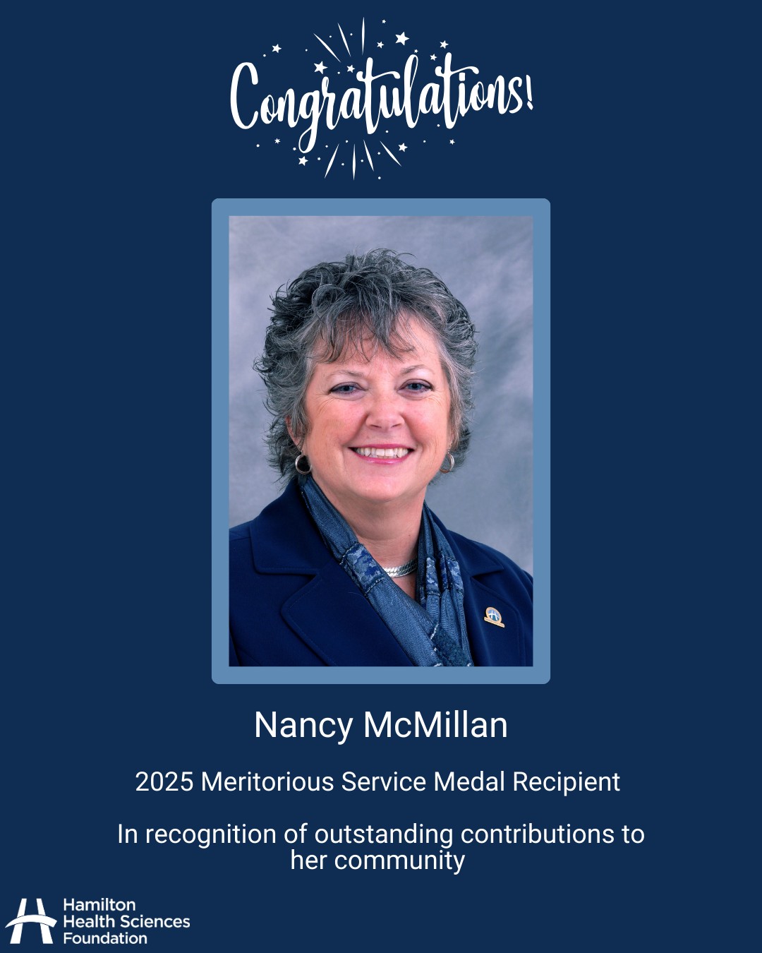 We are incredibly proud to celebrate Nancy McMillan (@nancybcs), the amazing volunteer leader of BRIGHT Run, for receiving the Meritorious Service Medal.
Nancy's incredible leadership and dedication have been instrumental in raising millions of dollars for breast cancer research at @hamiltonhealthsciences. Her work has not only advanced vital research but has also brought our community closer together, raising significant awareness for the cause.
This prestigious honour recognizes her outstanding contributions to our community. Please join us in congratulating Nancy on this well-deserved award.
#HamOnt #BRIGHTRun #BreastCancerResearch #CommunityLeader #HHSF