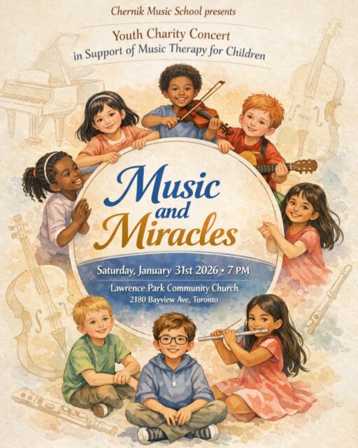 Looking for a meaningful way to support children’s health care through the power of music? 💙 Our community is coming together to make a difference for McMaster Children’s Hospital through this inspiring event:

PWYC Music & Miracles 🎶✨
Join us for an afternoon of incredible performances by talented young musicians, all in support of the Child Life and Music Therapy Program at McMaster Children’s Hospital.

📅 Saturday, January 31
📍 Lawrence Park Community Church | North York

This pay-what-you-can event brings together music, generosity, and community — with every donation helping provide comfort, creativity, and emotional support to children receiving care.

🎵 Come listen, support, and be part of something impactful.