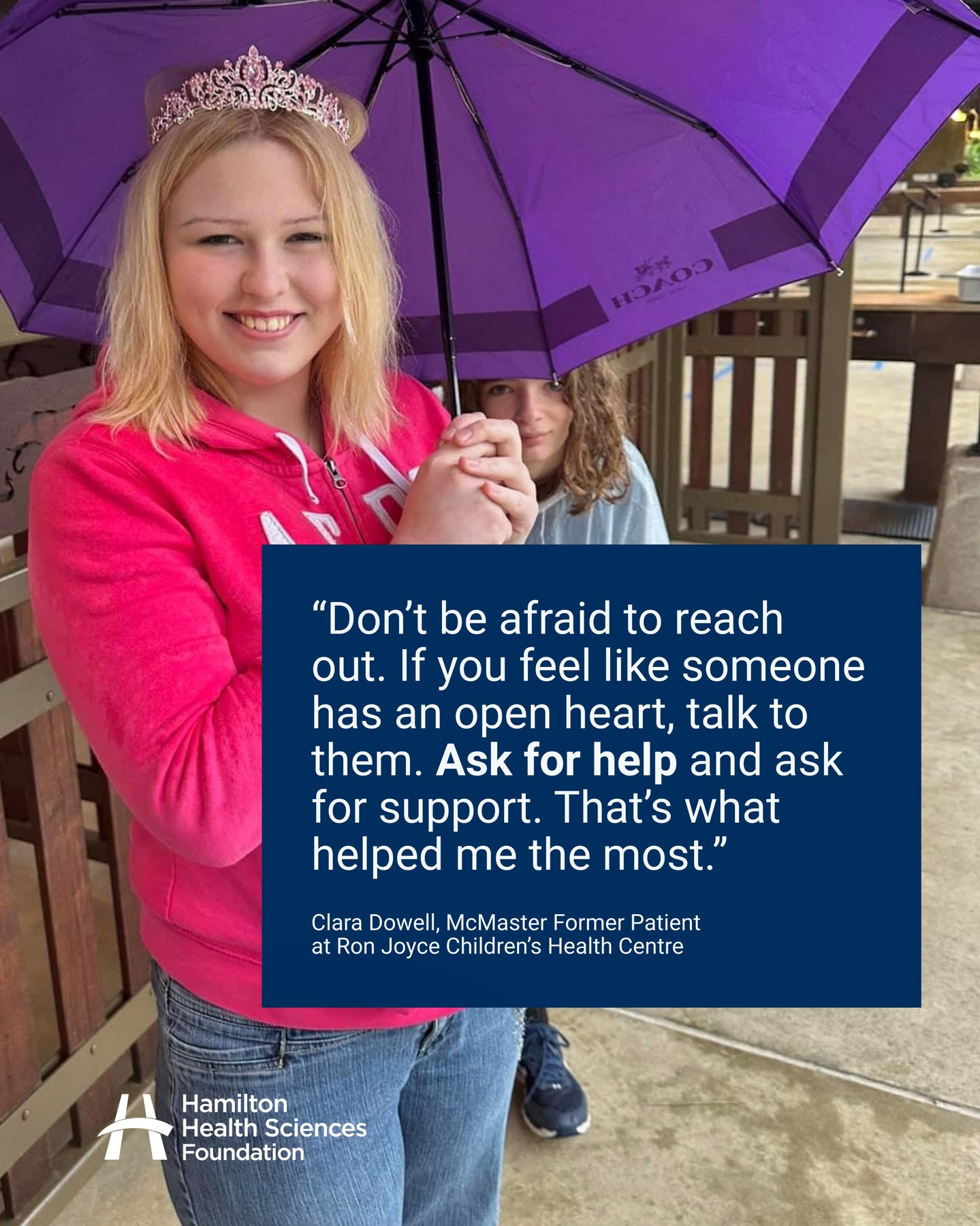 Clara’s journey through the Child and Youth Mental Health Program at Ron Joyce Children’s Health Centre is a powerful reminder of the importance of specialized care for young patients. From overcoming OCD and anxiety to finding strength through family therapy, Clara’s story is one of resilience and hope.

The Child and Youth Mental Health Program at Ron Joyce Children’s Health Centre (@hamiltonhealthsciences) is the largest pediatric mental health program in Canada, leading the way for young patients by providing comprehensive care and support. 

Thanks to the generosity of our donors, programs like this are changing lives every day. 💙

Read Clara’s inspiring story and learn how you can help make a difference at the link in bio.

#BellLetsTalk #MentalHealthMatters #ChildAndYouthMentalHealth #HamiltonHealthSciences
