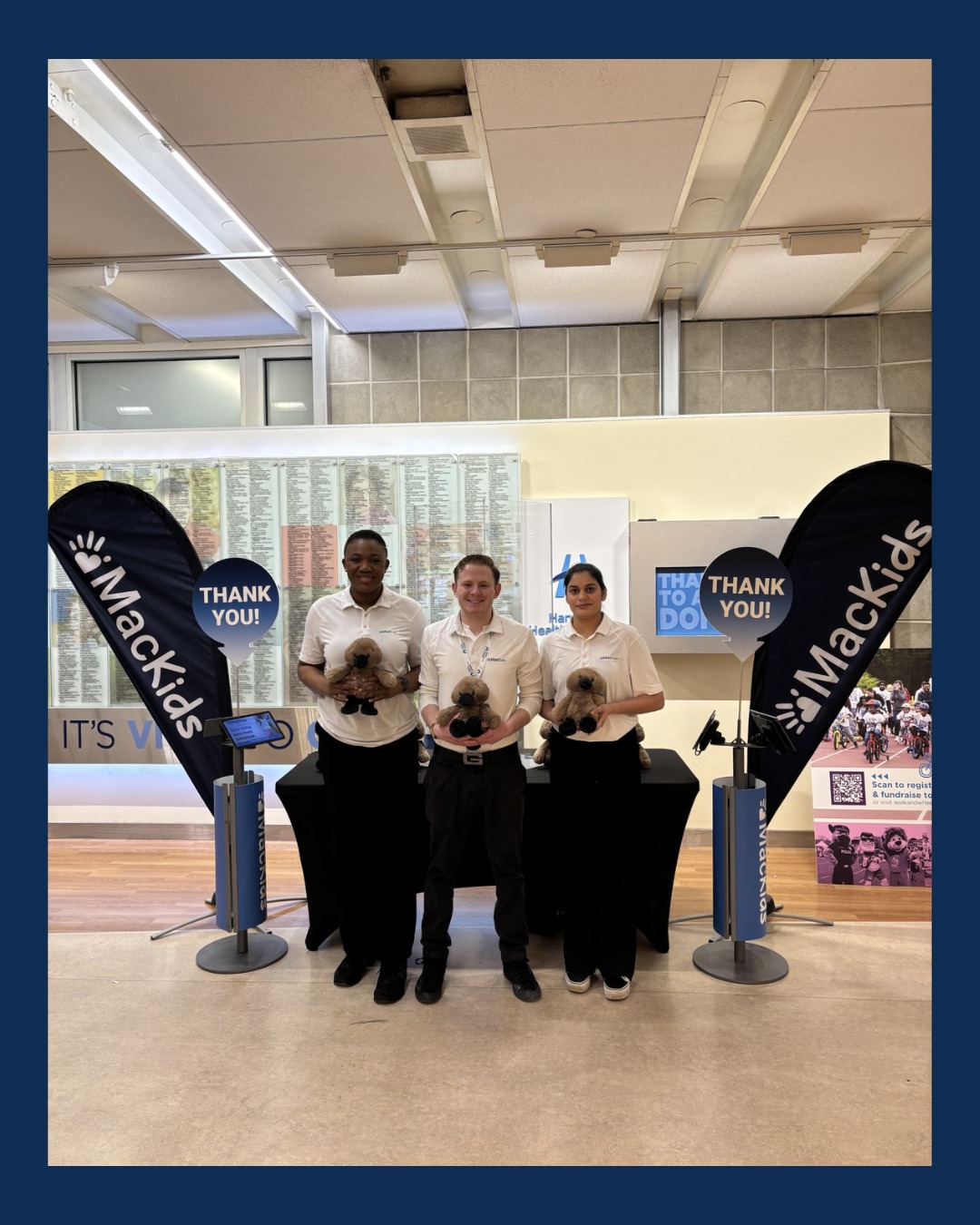 We’re back at McMaster Children’s Hospital! ✨ 

Our MacKids-branded kiosk is open again, with our fundraising team in branded gear ready to share information, answer your questions, and welcome donations. This initiative continues to support children’s health care for families across our region and beyond. 

If you’d like to support, consider donating at the kiosk during your visit. Thank you for making a difference! ✨

#MacKids #ChildrensHospital