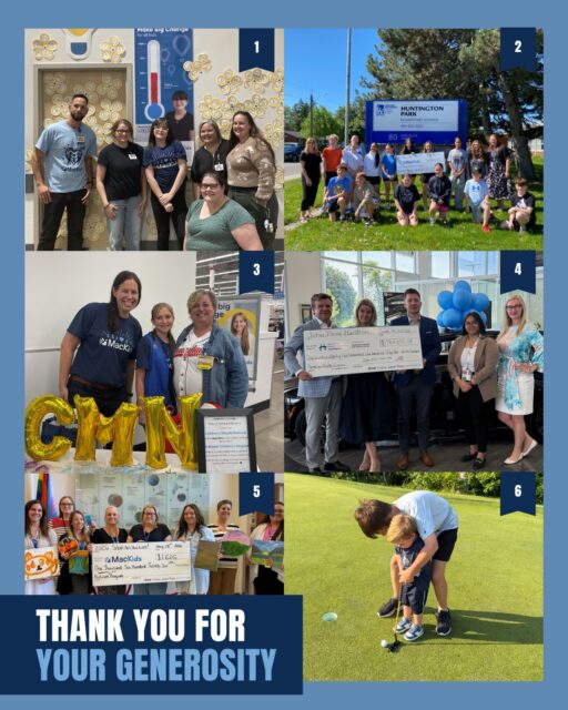 We are proud to recognize our community partners, whose ongoing support continues to make a meaningful difference to patients and families across our region. 💙

1️⃣ Aaliyah at Costco ✨
A big thank you to Costco employees and members for helping raise more than $500,000 in support of #MacKids. Special thanks to MacKid Aaliyah, who visited Costco stores throughout the campaign to help inspire support.

2️⃣Huntington Park School 🤝
A huge thank you to the students at Huntington Park School for raising $1,500 in support of McMaster Children’s Hospital! Your dedication and compassion make a real difference for children and families across our region.

3️⃣Kate at Walmart 🛍️
A special thank you to MacKid and 2026 Children's Miracle Network Ambassador Kate, who visited Walmart stores throughout the campaign to help engage and inspire supporters.

4️⃣John Bear Hamilton 🚗
A heartfelt thank you to John Bear Hamilton for their incredible support over the past 26 years. Through cumulative donations totaling $185,155.01, they have helped advance patient care and make a meaningful difference across our hospitals. @johnbearhamilton.

5️⃣Silent Art Auction for World Autism Day 💙
Thank you to the dedicated team behind the Autism Program for organizing another successful Silent Art Auction for World Autism Awareness Day! This annual event showcases art that has been created by children and youth and invites families to drop in, browse the artwork, and place bids on their favourite pieces.

6️⃣Ryan William Charity Golf Tournament ⛳
The annual Ryan William Charity Golf Tournament, hosted by the Ryan William Foundation, took place earlier this month and hit an exciting fundraising milestone. The Foundation, with supporters, raised the most they ever have in a single year, with $4,613.73 directed towards women's health at McMaster Children's Hospital. @sarahdemaiter
