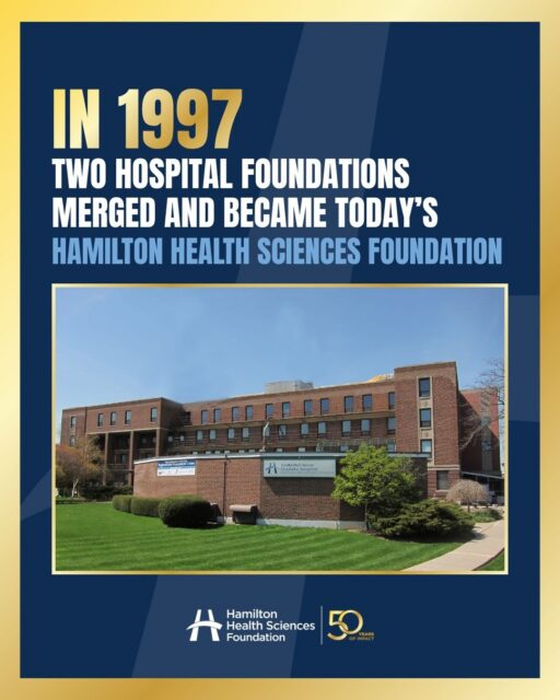 In 1997, Hamilton Civic Hospitals Foundation and Chedoke-McMaster Foundation came together to form today's Hamilton Health Sciences Foundation, creating a unified approach to philanthropy in support of care across our region.
Previously, Hamilton Civic Hospitals Foundation supported Hamilton General Hospital and Henderson General Hospital (now Juravinski Hospital), while Chedoke-McMaster Foundation supported Chedoke Hospital and McMaster Children's Hospital. By joining together, the Foundation strengthened its ability to support patient care, research, equipment and innovation across all of the hospital sites.
As we celebrate 50 years of Hamilton Health Sciences Foundation, we're proud to reflect on the milestones that continue to shape our story. 💙
Learn more at HamiltonHealth.ca/50th-anniversary
#HHSF50 #HamOnt