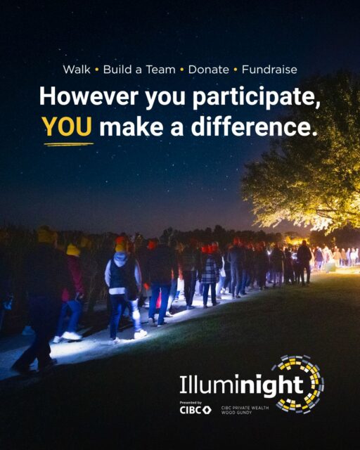✨ See the difference YOU make.

Every dollar raised through Illuminight supports the highest-priority needs in cancer care, including equipment, research, education, and patient amenities at Juravinski Hospital and Cancer Centre.

Whether you walk, build a team, donate, or fundraise, you're helping to bring hope and exceptional care to patients and families across our region.

💙 How will you participate?

🔗 Sign up today through the link in our bio