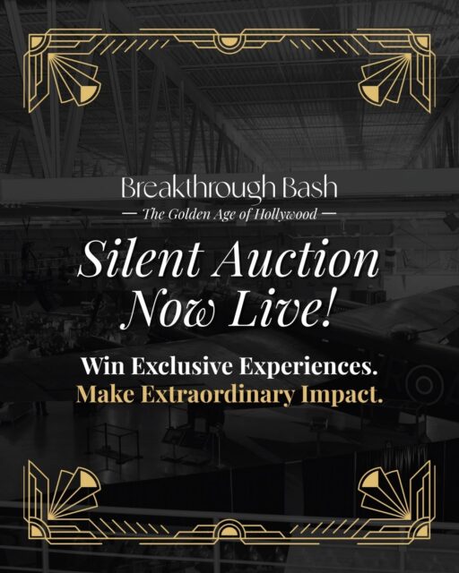 The Breakthrough Bash Silent Auction is NOW LIVE! ✨ 

Get ready to bid on incredible experiences, exclusive prizes, and our amazing grand prize packages: 

✈️ 2 Business Class round-trip tickets to any Air Canada destination 
🌴 3 nights / 4 days for 2 guests at the all-inclusive Hacienda Del Mar in Cabo San Lucas 

Every bid helps support breakthrough research and care. Don't miss your chance to win while making a meaningful impact. 

🔗 Bid now through the link in our bio