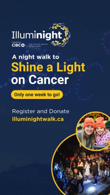 This is it - only one week left until Illuminight! 

In just a few days, we'll come together to shine a light on cancer care across our region. 

We're getting closer to our fundraising goal, but we're not there yet. If you've been meaning to donate, now's the time. 

Every dollar supports highest priority needs, including research, equipment, education, and patient care. 

✨ Help us cross the finish line by making a donation through the link in our bio.