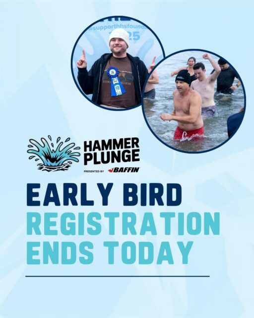 Today is the final day to take advantage of Early Bird pricing for Hammer Plunge 2026.
Register now, start fundraising and join us as we take the plunge in support of life-changing care at Hamilton General Hospital.
💙 Register today through the link in our bio.