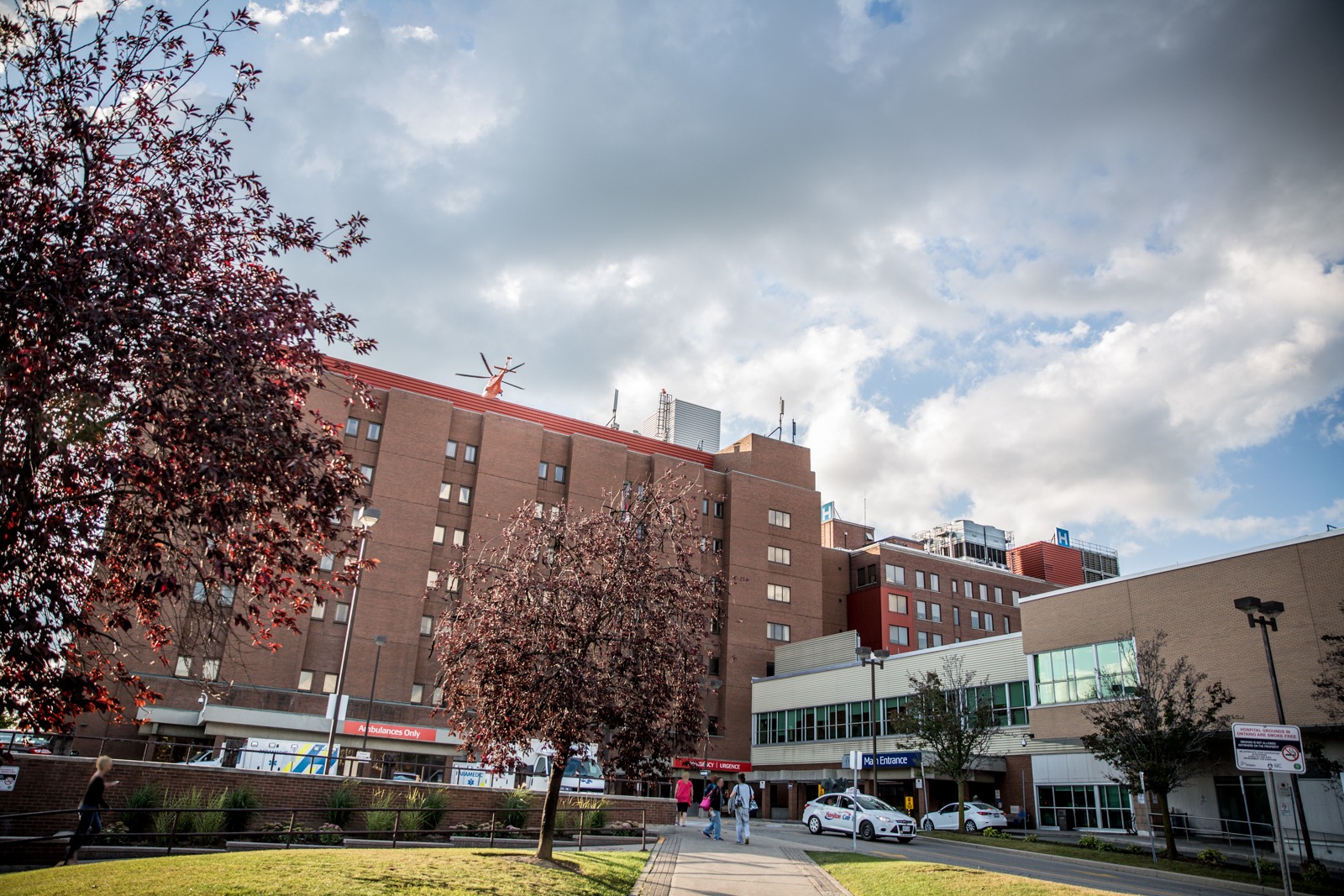 Hamilton Health Sciences hospital building.