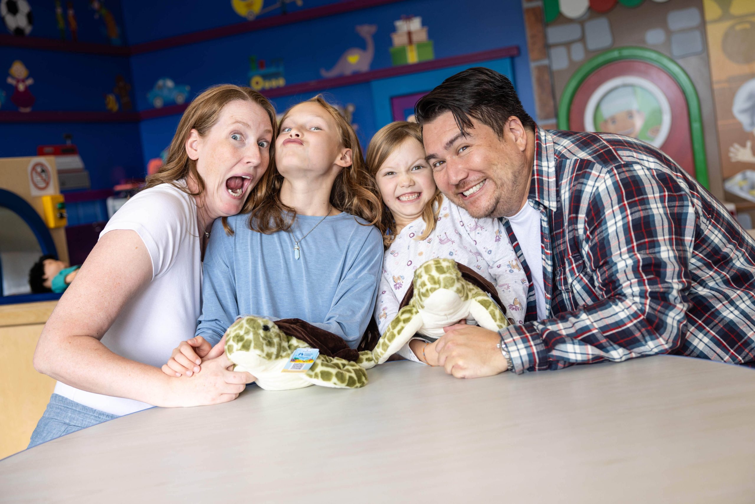 MacKids patient silly family portrait