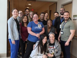 Scott Marsh with nurses from C3