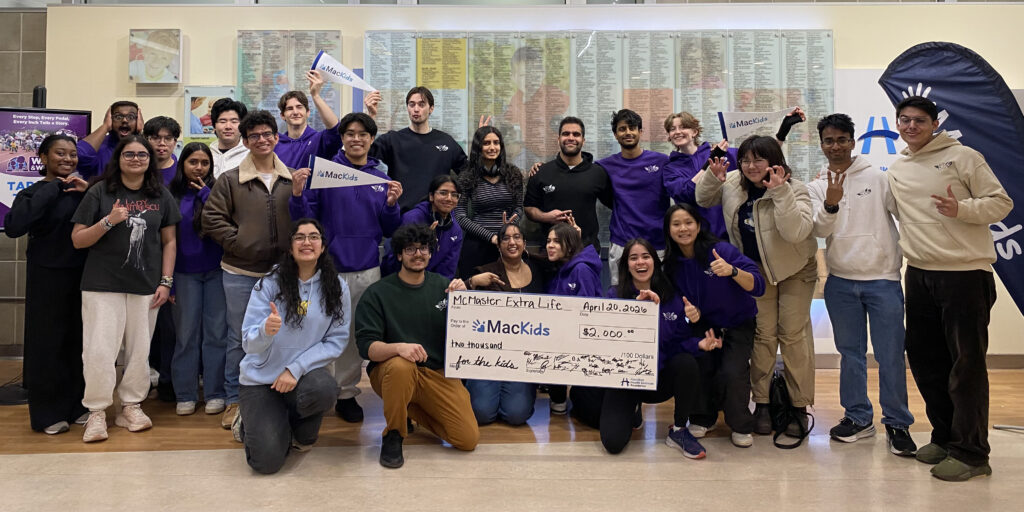 Group of McMaster University students at McMaster Children's Hospital